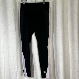 Victoria's  Secret‎ Pink Yoga Legging Pants Black Gray Sequins Women's Medium